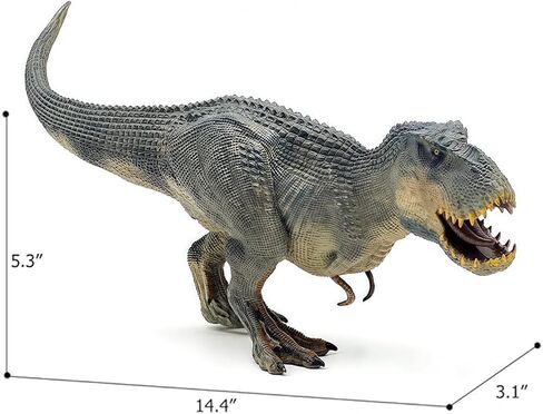 T Rex Dinosaur Toy 14″ - Tyrannosaurus Rex Action Figure with Movable Jaw - Realistic Dino Figurine - Trex Figure for Boys and Girls - Big Dinosaur Toys for Kids Ages 5+ in Kuwait