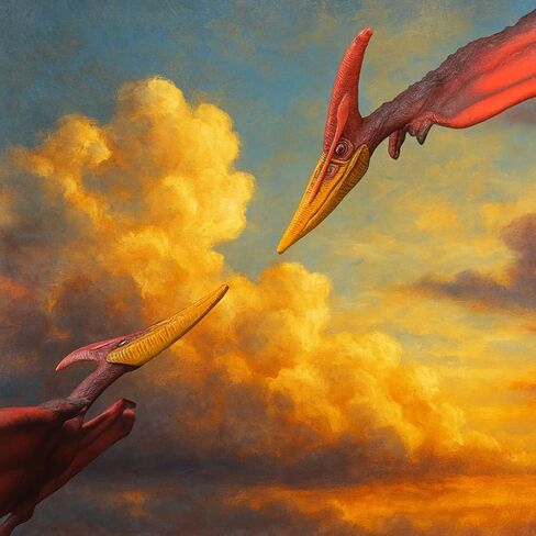 Realistic Winged Pteranodon Figurine, Prehistoric Flying Reptile Model,9.2" Figurine for Kids Ages 3+,Educational Gifts, Party Decorations, Sky-Themed Cake Toppers in Kuwait