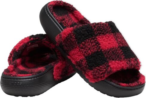 Crocs Unisex-Adult Classic Cozzzy Platform Sandals | Fuzzy Slippers Slide in Kuwait