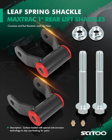 SCITOO 1" Lift Kit Shackle Lift Shackles Leveling Kit Rear Suspension Leaf Spring Shackle Compatible With 2015-2020 For Ford F150 Truck (2Wd & 4Wd) 713210 in Saudi Arabia