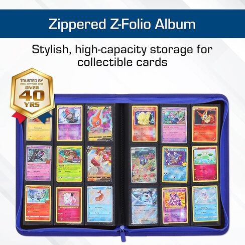 ألبوم BCW Z-Folio 9-Pocket LX - أرجواني | منظم بطاقات آمن بسحاب | حافظة بطاقات جلدية فاخرة | حافظة بطاقات التداول لبوكيمون، MTG، البطاقات الرياضية والمزيد in Saudi Arabia