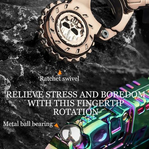 Metal Fidget Gun for Adults, Chameleon Titanium Steel, Adult Stress Relief Toy with 3 Shells and 20 Bullets, Age 14+，Best Steel Mini Toy Gift (Tungsten Steel) (Black) in Saudi Arabia