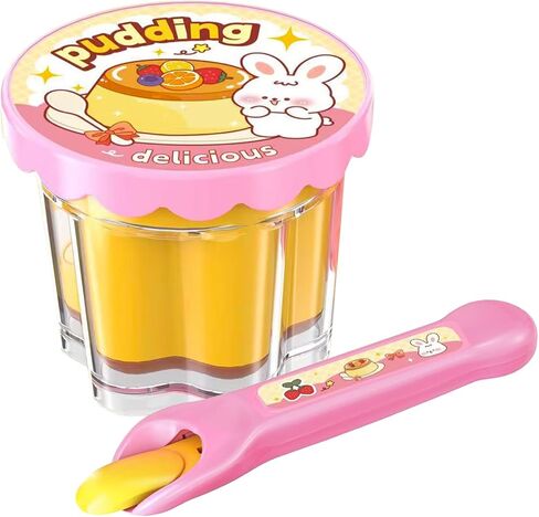 Food Toys Pudding Feeding Toys Doll Toy Foods Set for Toddlers 3 4 5 6 Pudding Toy with Spoon Perfect for Doll Role Play for 3 4 5 6 7 Year Old Girls with Spoon（1 Pieces） in Saudi Arabia
