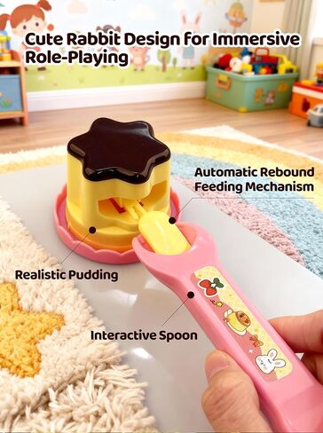 Food Toys Pudding Feeding Toys Doll Toy Foods Set for Toddlers 3 4 5 6 Pudding Toy with Spoon Perfect for Doll Role Play for 3 4 5 6 7 Year Old Girls with Spoon（1 Pieces） in Saudi Arabia