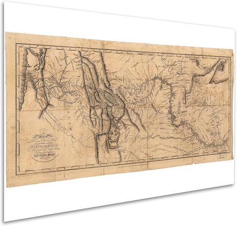 Lewis and Clark's Track Across The West - Antique Map - 1814 - Print Only - 16 x 24 inches in Saudi Arabia