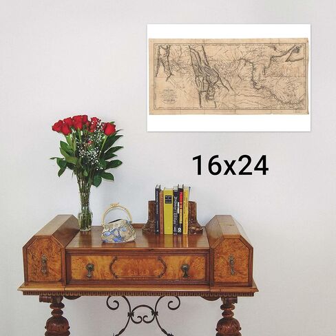 Lewis and Clark's Track Across The West - Antique Map - 1814 - Print Only - 16 x 24 inches in Saudi Arabia