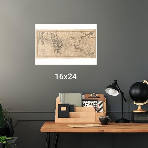 Lewis and Clark's Track Across The West - Antique Map - 1814 - Print Only - 16 x 24 inches in Saudi Arabia