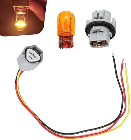 1Set Car Lighting Bulb, Auto Headlight Turn Signal Light Bulb Socket Wiring Harness Set, Replace OEM #26243-5HA0A, Connector Harness Light Holder Bulb, Compatible with Nissan, Rogue, Altima in Saudi Arabia