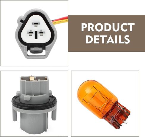 1Set Car Lighting Bulb, Auto Headlight Turn Signal Light Bulb Socket Wiring Harness Set, Replace OEM #26243-5HA0A, Connector Harness Light Holder Bulb, Compatible with Nissan, Rogue, Altima in Saudi Arabia