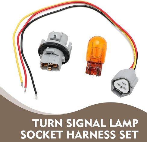 1Set Car Lighting Bulb, Auto Headlight Turn Signal Light Bulb Socket Wiring Harness Set, Replace OEM #26243-5HA0A, Connector Harness Light Holder Bulb, Compatible with Nissan, Rogue, Altima in Saudi Arabia
