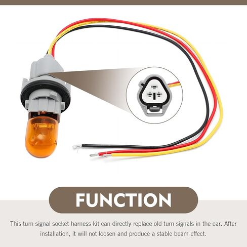 1Set Car Lighting Bulb, Auto Headlight Turn Signal Light Bulb Socket Wiring Harness Set, Replace OEM #26243-5HA0A, Connector Harness Light Holder Bulb, Compatible with Nissan, Rogue, Altima in Saudi Arabia
