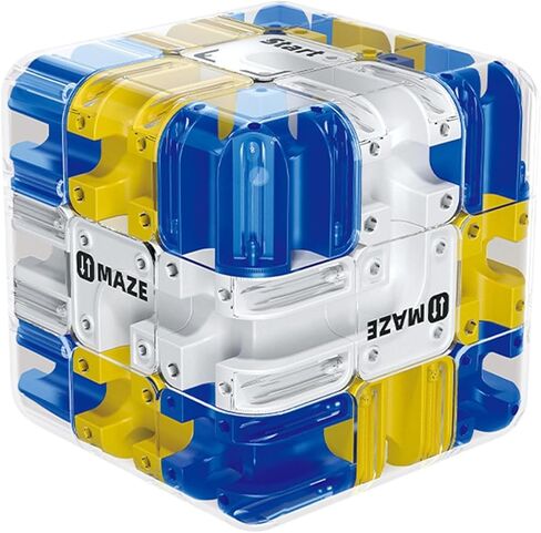 مكعب متاهة ألغاز ثلاثية الأبعاد كبير - دعابة ذهنية جذابة - كرة متاهة ثلاثية الأبعاد، لعبة سباق روبيك، تحسين التعرف المكاني، وتخفيف التوتر (أزرق) in Kuwait