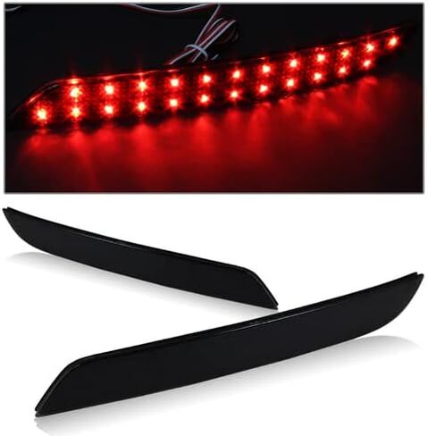 Pair LED Rear Bumper Reflector Brake Stop Light Compatible with 2012-2015 BMW 328i 320i 335i & Compatible with 2015-2017 BMW 428i 435i 435i xDrive, 2016 (Smoke Lens) in Saudi Arabia