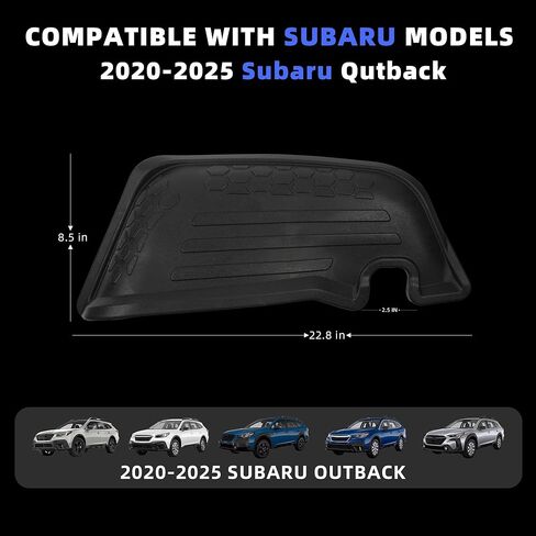 Dasbecan Cargo Side Protectors Compatible with 2020–2025 Subaru Outback, 2-Piece Heavy Duty Rubber Trunk Side Liner, Replaces J501SAN260 in Saudi Arabia