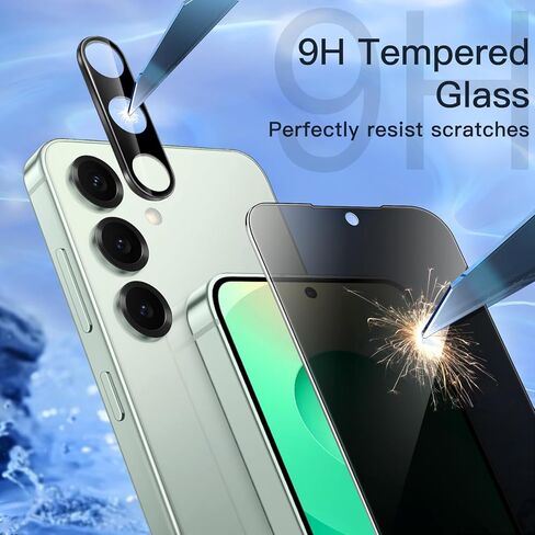 JETech Privacy Screen Protector for Samsung Galaxy S24 Ultra 5G 6.8-Inch with Camera Lens Protector, Anti-Spy Flexible TPU Film, Fingerprint Unlock Compatible, 2-Pack Each in Saudi Arabia
