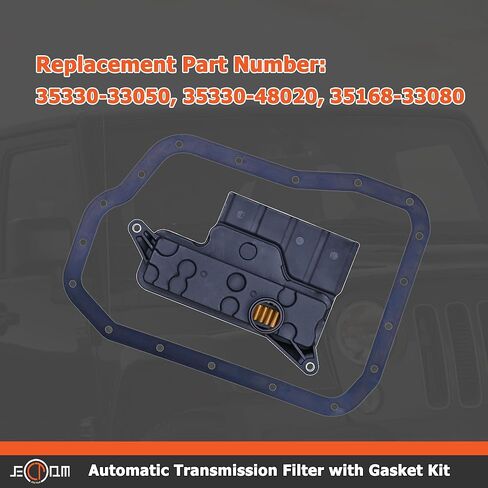 Transmission Filter And Gasket Kit 35330-33050 35168-33080 Compatible with 2007-2014 Toyota Avalon Camry Sienna Venza 2007-2014 Lexus ES300h ES350 RX350 RX450h 6Cyl 3.5L 2GRFE U660E in Saudi Arabia