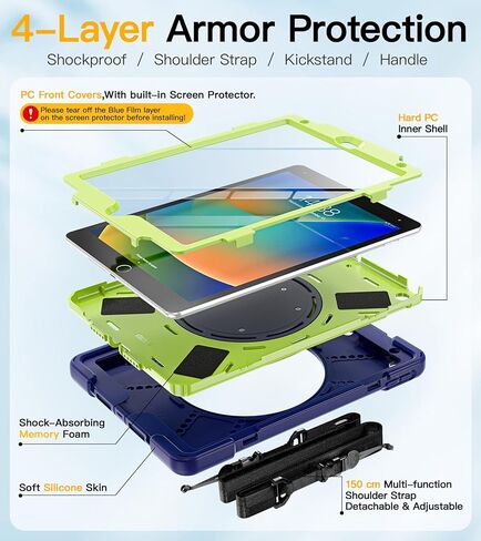 BRAECN for iPad 9th/8th/7th Generation Case Kids - 2021/2020/2019 10.2 Inch in Saudi Arabia