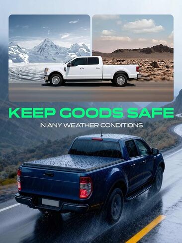 غطاء تونيو لسرير الشاحنة الناعم القابل للطي من YHTAUTO متوافق مع نيسان فرونتي 2005-2023 | سرير Fleetside/Styleside بطول 5 أقدام (60 بوصة) | نظام قفل تلقائي | حماية من جميع الأحوال الجوية in Saudi Arabia