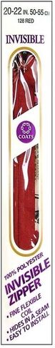Coats Thread & Zippers F8422-128 Invisible Zipper, 20" to 22", Red in Saudi Arabia