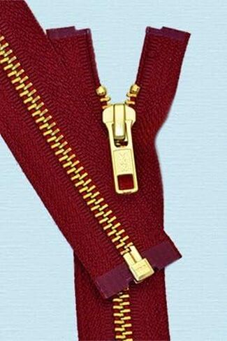 28" Medium Weight Jacket Zipper YKK #5 Brass ~ Separating ~ 520 Cameo Red (1 Zipper/pack) in Saudi Arabia