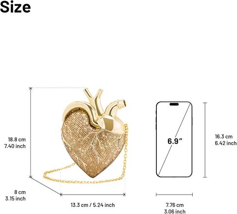 JW PEI Women's Maren Artificial Crystal Heart Shaped Bag in Saudi Arabia