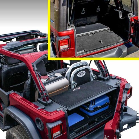 EZTrunk Folding Security Trunk/Storage Box for JLU 2018 & UP (4dr) by EZ4X4 Patented & Patent Pending in Kuwait