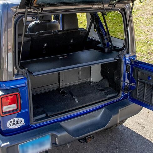 EZTrunk Folding Security Trunk/Storage Box for JLU 2018 & UP (4dr) by EZ4X4 Patented & Patent Pending in Kuwait