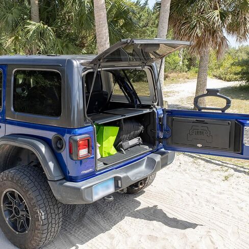 EZTrunk Folding Security Trunk/Storage Box for JLU 2018 & UP (4dr) by EZ4X4 Patented & Patent Pending in Kuwait