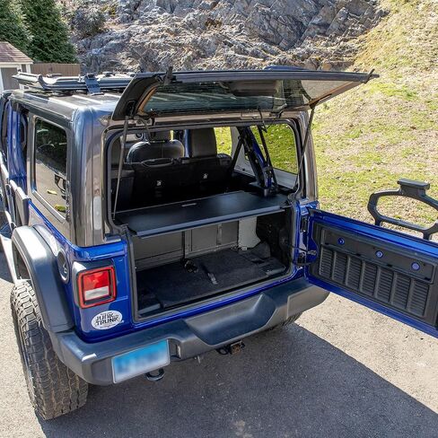 EZTrunk Folding Security Trunk/Storage Box for JLU 2018 & UP (4dr) by EZ4X4 Patented & Patent Pending in Kuwait