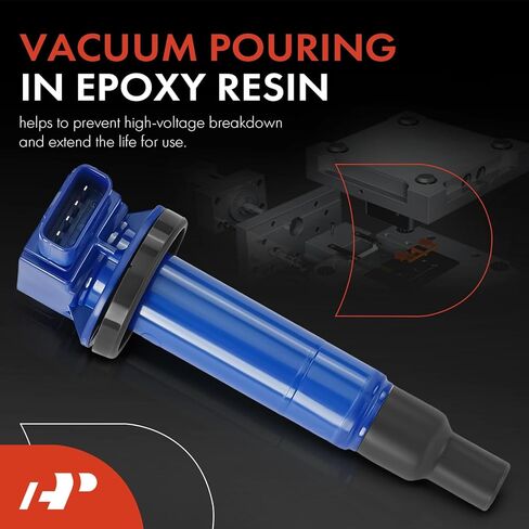 A-Premium (Blue) Engine Ignition Coil Pack Compatible with Toyota Prius 2001-2009, Yaris 2006-2018, Echo 2000-2005, Prius C 2012-2019 & Scion xB 2004-2006, xA 2004-2006, 1.5L, 4-PC Set in Saudi Arabia