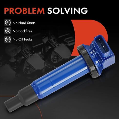 A-Premium (Blue) Engine Ignition Coil Pack Compatible with Toyota Prius 2001-2009, Yaris 2006-2018, Echo 2000-2005, Prius C 2012-2019 & Scion xB 2004-2006, xA 2004-2006, 1.5L, 4-PC Set in Saudi Arabia