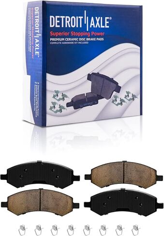 Detroit Axle - Front Brake Kit for Mitsubishi Raider 2005-2010 Dodge Dakota 2011 Ram Dakota Replacement 2006 2007 2008 2009 Drilled & Slotted Disc Brake Rotors Ceramic Brakes Pads in Saudi Arabia