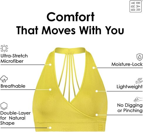 حمالة صدر BRABAR HUG بشريط ربط - سادة، بدون درزات، داعم، Bralette Junior Fit A-DDD in Kuwait