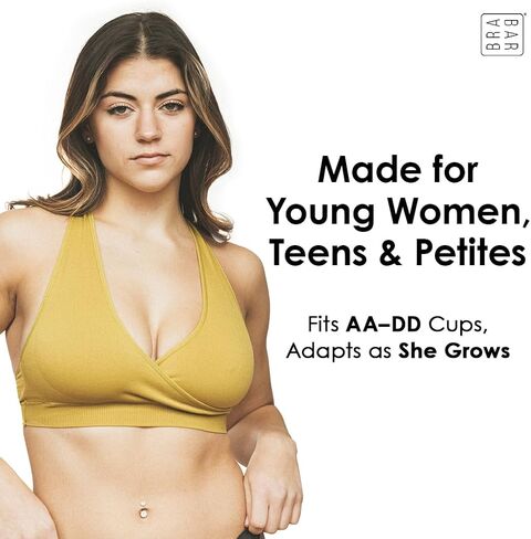 حمالة صدر BRABAR HUG بشريط ربط - سادة، بدون درزات، داعم، Bralette Junior Fit A-DDD in Kuwait
