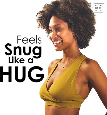 حمالة صدر BRABAR HUG بشريط ربط - سادة، بدون درزات، داعم، Bralette Junior Fit A-DDD in Kuwait