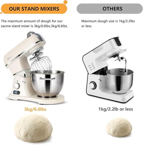 8.4QT Commercial Stand Mixer 800W with Aluminum Die Casting Meets the Standard of NSF/ANSI 8-2023, Mixers Kitchen Electric Stand Mixer with Stainless Steel 8L Bowl, Dough Hook, Whisk and Beater in Kuwait