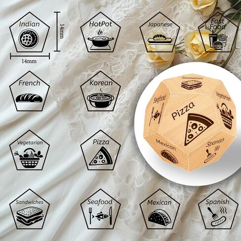 UNICRAFTALE Couples Gift Ideas Wooden Decision Dice Games Leisure Activity Type Decision Dice Funny Date Night Gift for Men Woman Couple Birthday Christmas Anniversary in Saudi Arabia