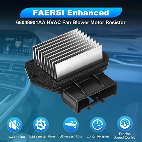 FAERSI HVAC Blower Motor Resistor Replacement for 2011-2018 Dodge Ram 1500 2500 3500 Pickup, Chrysler Lexus ES Toyota 4runner Camry Replaces 68048901AA 8716548010 25770670 HVAC Fan Resistor in Saudi Arabia