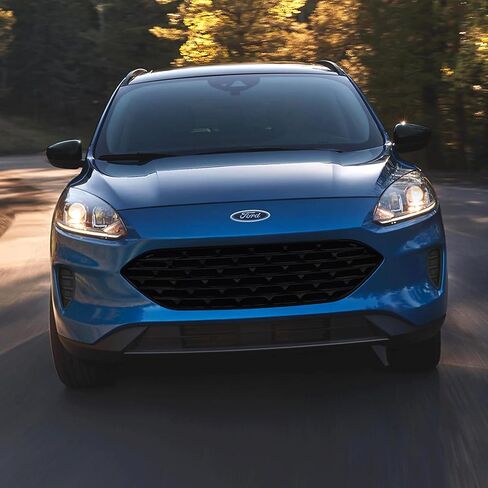 Gloss Black Chrome Delete Front Grille | Car Grille Cover | Grille Insert | Trim Overlay | Compatible with 2020-2022 Ford Escape | ABS6508BLK in Saudi Arabia