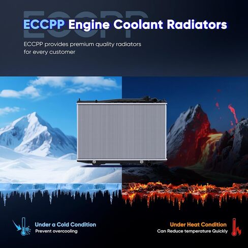 ECCPP 2215 Radiator for 1998-2004 Nissan Frontier 2.4L 1999-2004 for Nissan Frontier 3.3L 2000-2004 for Nissan Xterra 2.4L 2000-2004 for Nissan Xterra 3.3L CU2215, 2415 Replace# Aluminum Radiator in Saudi Arabia