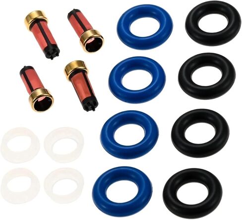 4 Sets Of Rubber Car Fuel Injector Fuel Filters With O-ring Plastic Parts Repair Kit 0280156154 0586156156, Suitable For AY-RK057 in Saudi Arabia