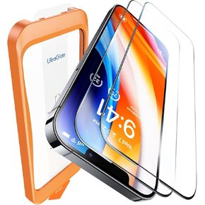 UltraGlass Ultra Top 9H+ Glass لهاتف iPhone 14 واقي شاشة الخصوصية [درع خصوصية غير مرئي] واقي شاشة خاص 14 زجاج مقسى [تغطية كاملة وأطول متانة] عبوتان in Kuwait