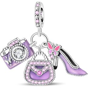 Nbsameng S925 Sterling Silver Charms Compatible for Pandora Bracelets and Necklaces, DIY Holiday Gifts for Women Girls, China Doll in Kuwait