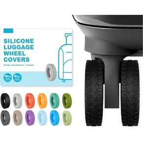 10-Pack Upgrade Luggage Wheel Covers, Silicone Protective Covers for 2-2.4" Suitcases Spinner Wheel, Wear-Resistant, Anti-Noise, Thickened Protector, Travel Accessories (Baby Blue) in Saudi Arabia