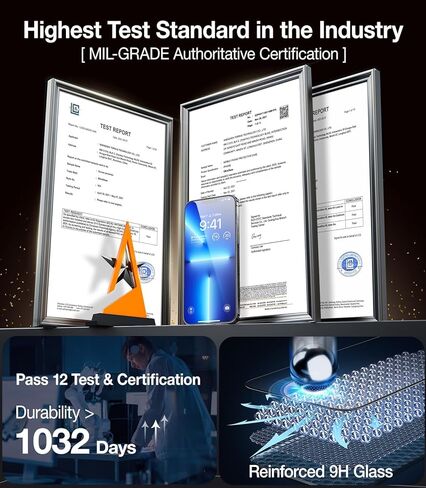 UltraGlass Ultra Top 9H+ Glass لهاتف iPhone 14 واقي شاشة الخصوصية [درع خصوصية غير مرئي] واقي شاشة خاص 14 زجاج مقسى [تغطية كاملة وأطول متانة] عبوتان in Kuwait