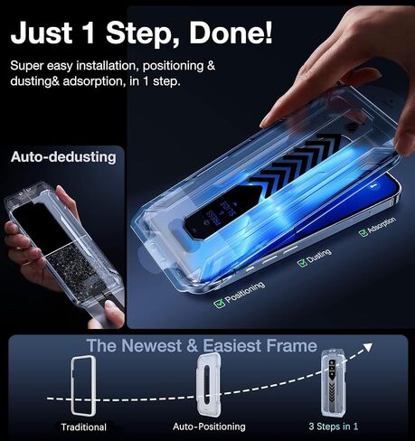 UltraGlass Ultra Top 9H+ Glass لهاتف iPhone 14 واقي شاشة الخصوصية [درع خصوصية غير مرئي] واقي شاشة خاص 14 زجاج مقسى [تغطية كاملة وأطول متانة] عبوتان in Kuwait