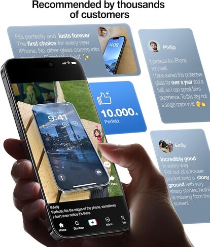 UltraGlass Ultra Top 9H+ Glass لهاتف iPhone 14 واقي شاشة الخصوصية [درع خصوصية غير مرئي] واقي شاشة خاص 14 زجاج مقسى [تغطية كاملة وأطول متانة] عبوتان in Kuwait