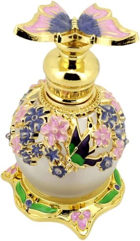 زجاجة عطر زجاجية سعة 15 مل من هيلفيتي، زجاجة عطر مزخرفة عتيقة، زجاجة قطارة قابلة لإعادة الملء للنساء، هدية للفتيات والنساء in Saudi Arabia