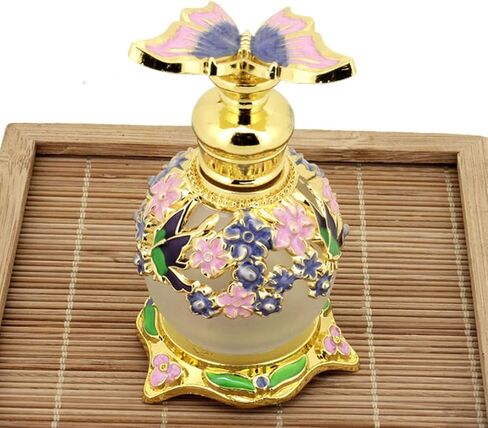 زجاجة عطر زجاجية سعة 15 مل من هيلفيتي، زجاجة عطر مزخرفة عتيقة، زجاجة قطارة قابلة لإعادة الملء للنساء، هدية للفتيات والنساء in Saudi Arabia