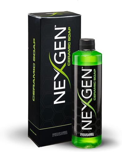 صابون سيراميك فاخر من Nexgen (16 أونصة) - صابون غسيل السيارات بتركيبة مزدوجة المفعول مع SiO2 للتنظيف والحماية - خرز مائي كاره للماء - لوازم تنظيف السيارة - آمن للطلاء والزجاج والكروم والمزيد in Saudi Arabia